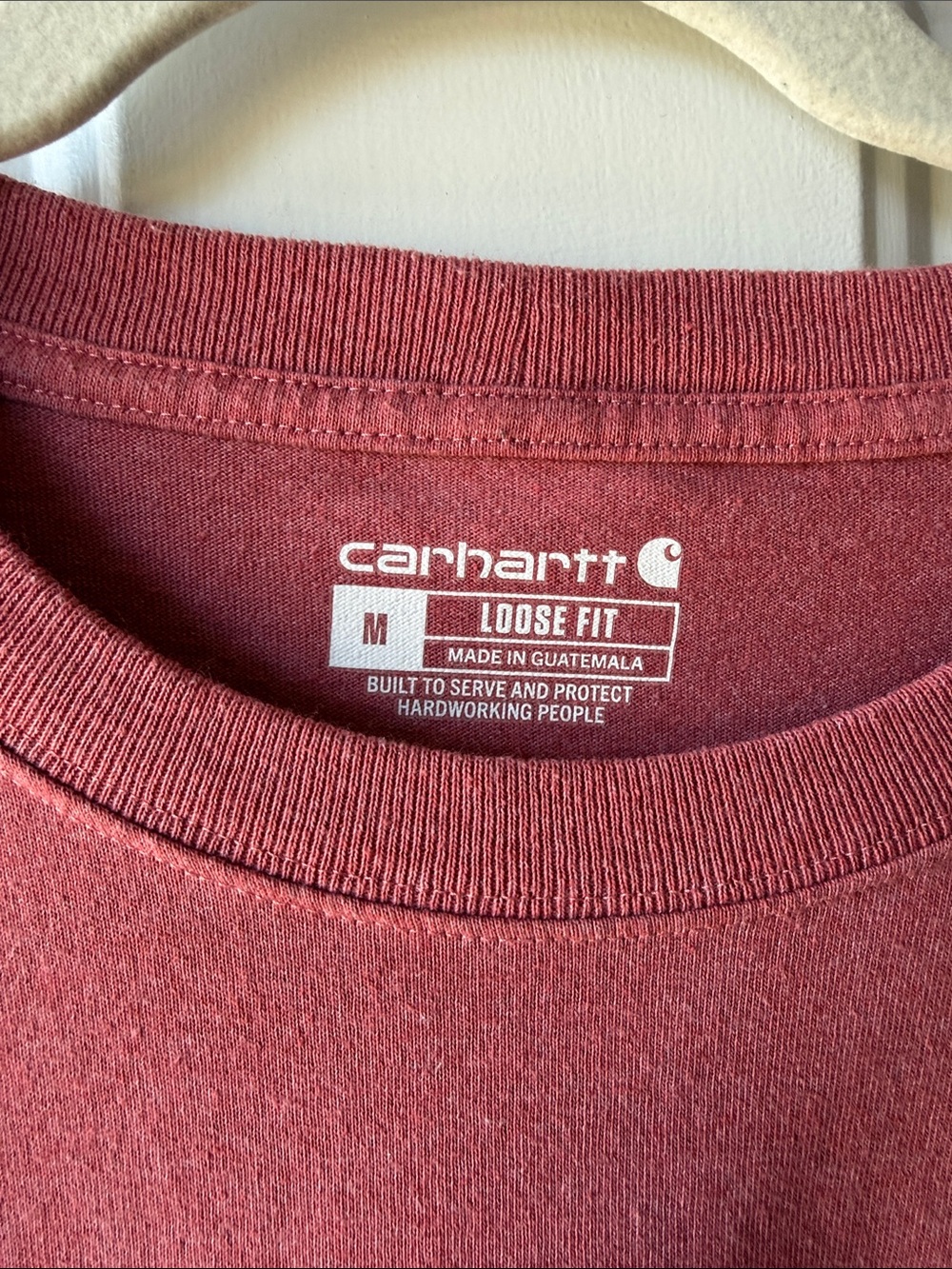 Carhartt Dusty Rose Pocket Tee with Logo Patch - Picture 2 of 8